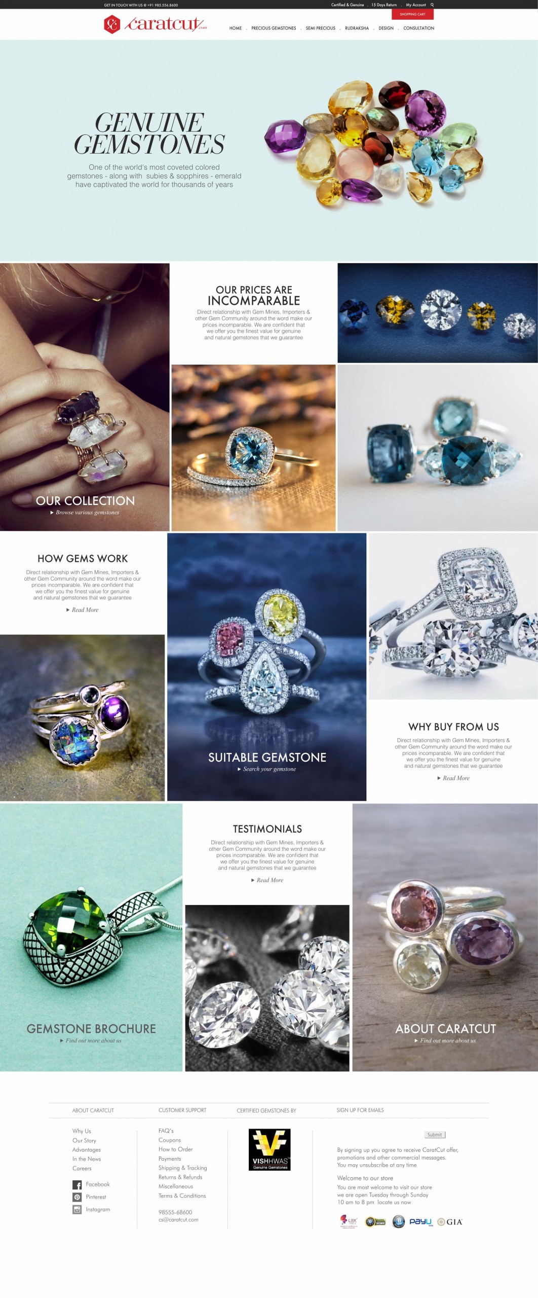 Caratcut Website Design