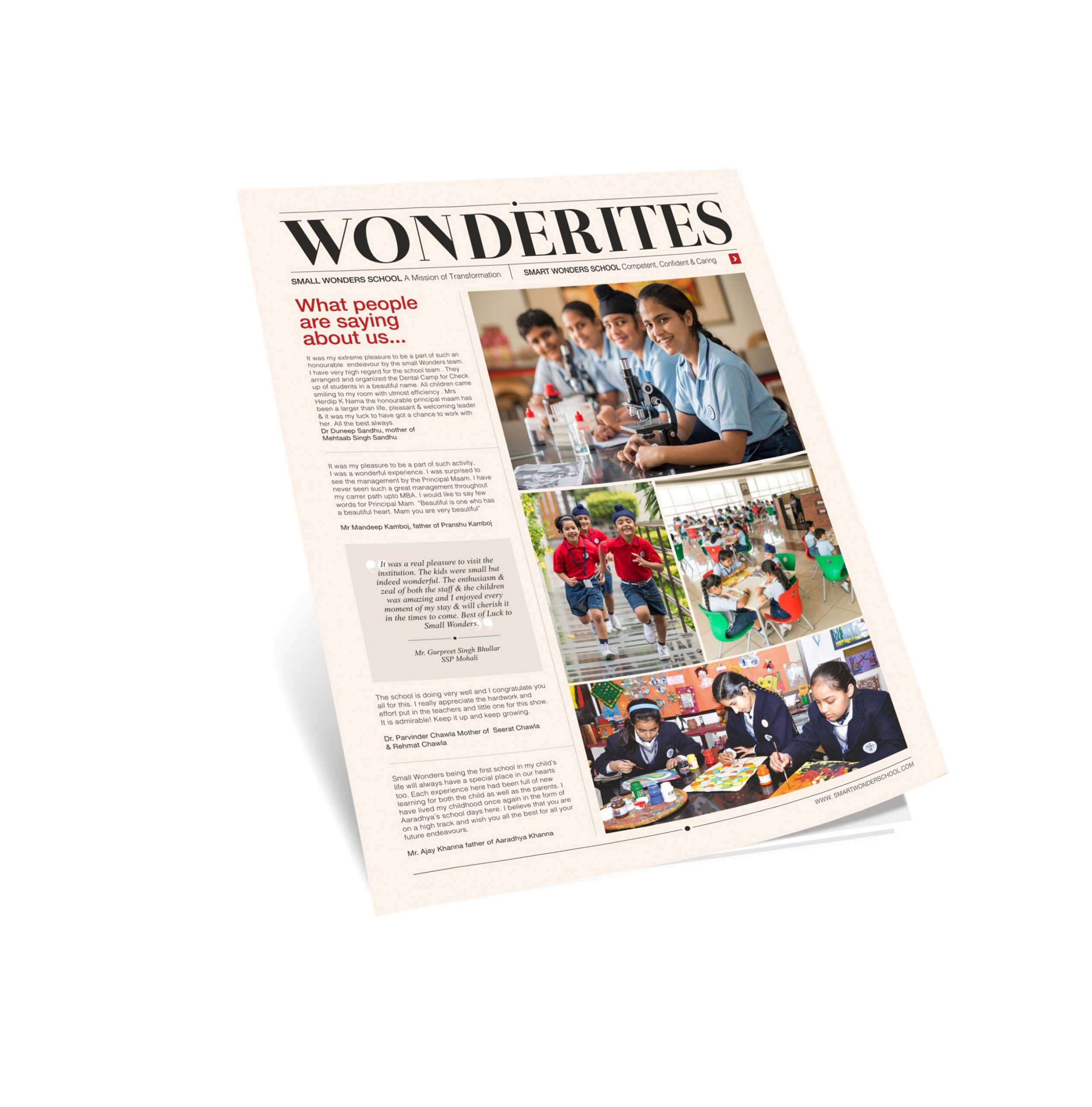 Small Wonder Newsletter Design