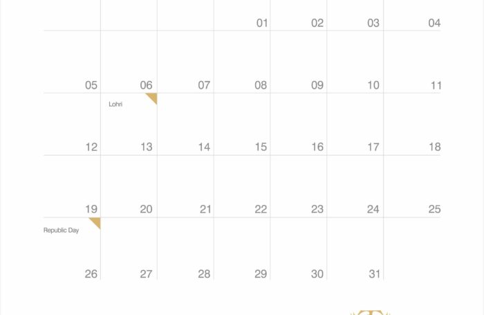 Talwarsons Calendar Design