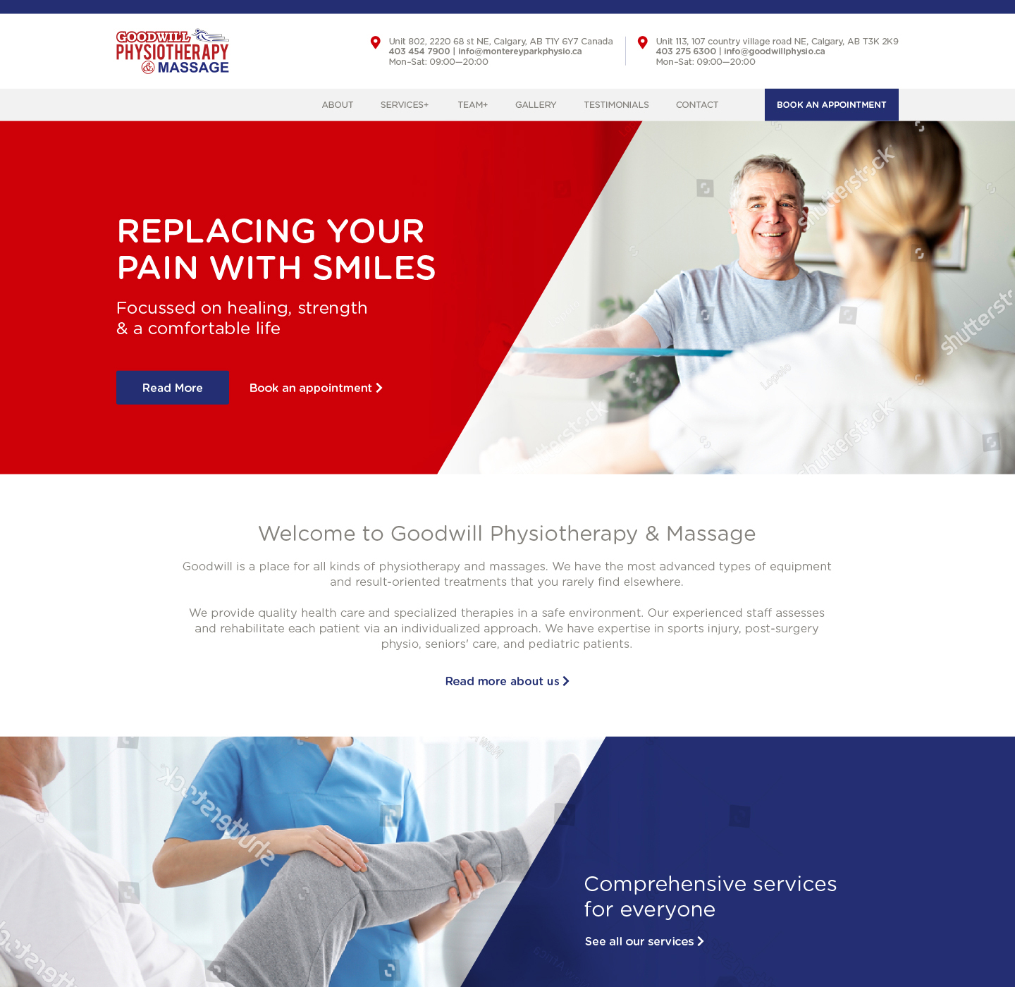 Goodwill Physiotherapy Massage Website Design