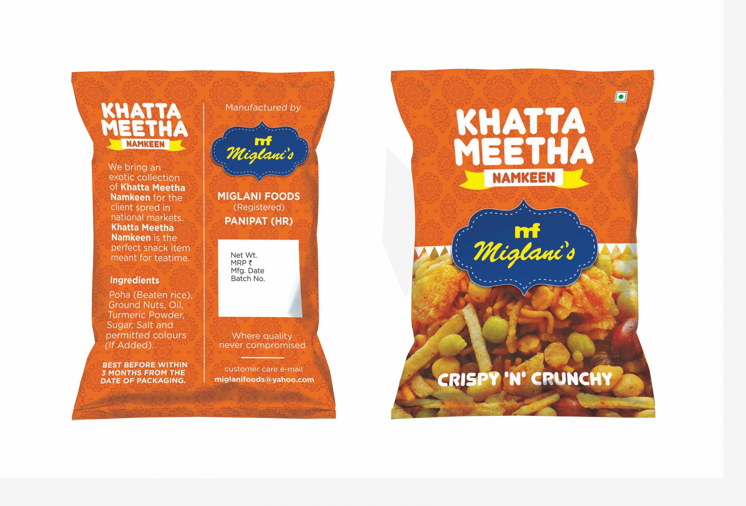 Miglani's Namkeen Packaging Design